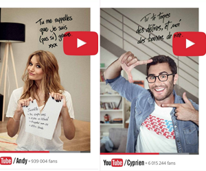 cyprien andy campagne d'affichage youtube