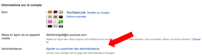 Ajouter un administrateur pour gérer sa chaine youtube