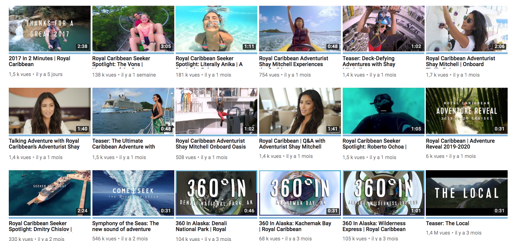 Branding Royal Caribbean YouTube