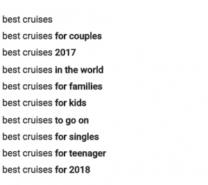 Recherche youtube croisière